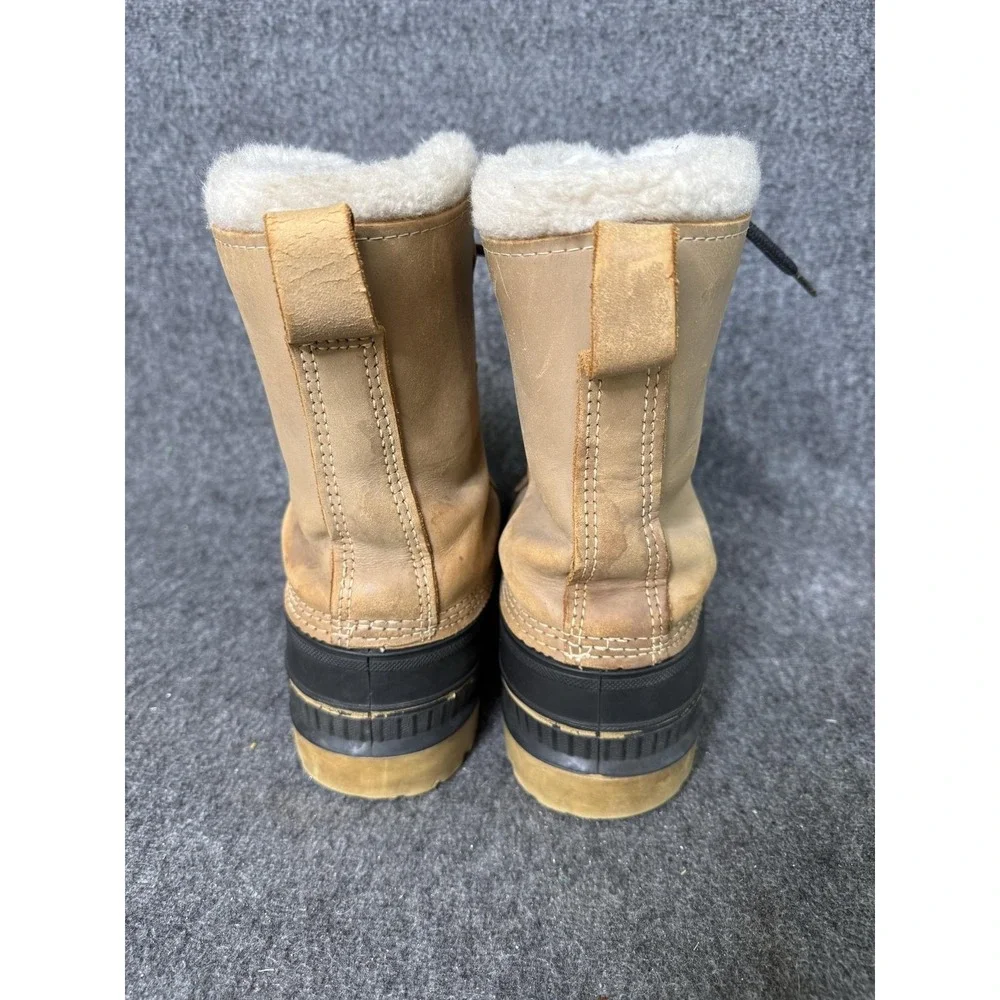 Vintage Sorel Buffalo Boots Mens Size 10 Brown Leather Snow Winter Waterproof
